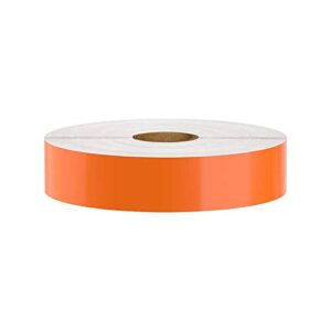 premium vinyl label tape for duralabel, labeltac, vnm signmaker, safetypro, viscom and others, orange, 1″ x 150′