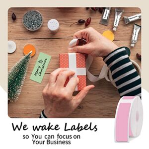 5 Rolls NIIMBOT Label Maker Tape with The Pink NIIMBOT D11 Printer, Self-Adhesive Label Sticker for D11/D110, Mini Bluetooth Label Printer Portable Smart Phone Handheld Sticker Mini Labeler Inkless