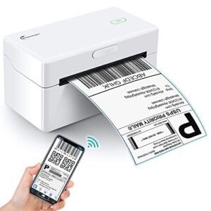 label printer – 180mm/s wireless shipping label printer, 4×6 commercial direct thermal label printer for shipping packages, label maker, compatible with usps, ups, support bt (contact cs for driver)