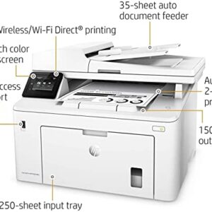 HP Laserjet Pro MFP M227fdw All-in-One Wireless Laser Printer, Print Scan Copy Fax, Auto 2-Sided Printing, 30 ppm, 1200 x 1200 dpi, Compatible with Alexa, Bundle with JAWFOAL Printer Cable