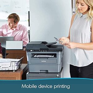 Brother L-2710DW Series Compact Monochrome All-in-One Laser Printer I Print Copy Scan Fax I Wireless I Mobile Printing I Auto 2-Sided Printing I ADF I Print Up to 32 PPM I ADF + Printer Cable