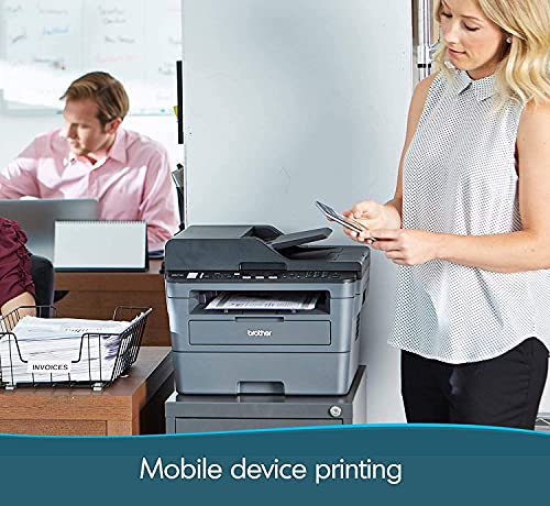 Brother L-2710DW Series Compact Monochrome All-in-One Laser Printer I Print Copy Scan Fax I Wireless I Mobile Printing I Auto 2-Sided Printing I ADF I Print Up to 32 PPM I ADF + Printer Cable