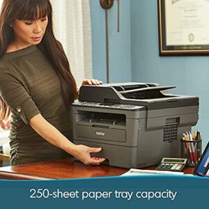 Brother L-2710DW Series Compact Monochrome All-in-One Laser Printer I Print Copy Scan Fax I Wireless I Mobile Printing I Auto 2-Sided Printing I ADF I Print Up to 32 PPM I ADF + Printer Cable