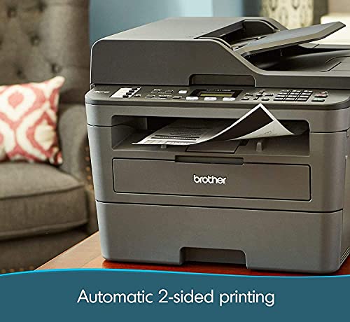 Brother L-2710DW Series Compact Monochrome All-in-One Laser Printer I Print Copy Scan Fax I Wireless I Mobile Printing I Auto 2-Sided Printing I ADF I Print Up to 32 PPM I ADF + Printer Cable