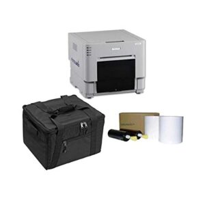 dnp ds-rx1hs 6″ dye sublimation printer, 290 4×6 prints per hour – bundle – with 4×6 media, 700 prints per roll, 2 rolls and protective carrying case