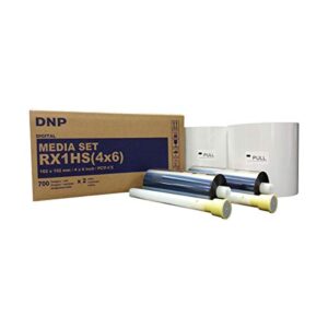 DNP DS-RX1HS 6" Dye Sublimation Printer, 290 4x6 Prints Per Hour - Bundle - with 4x6 Media, 700 Prints Per Roll, 2 Rolls and Protective Carrying Case