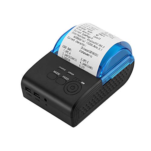 58mm Mini USB/Bluetooth Thermal Printer Receipt Portable, High Speed Thermal Printer for ESC/POS/Receipt Ticket Profession Printer, Shareable with Windos/Vista/Linux/Android(US)