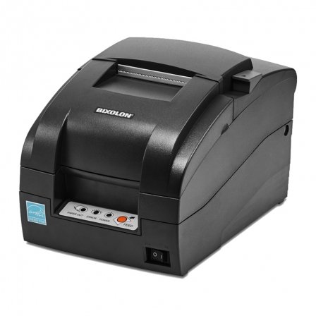 BIXOLON Receipt Printer - Two-Color (Monochrome) - dot-Matrix - Roll (3.01 in) - 80 x 144 dpi - 9 pin - up to 5.1 Lines/sec - USB 2.0, Serial - Tear bar - Dark Gray