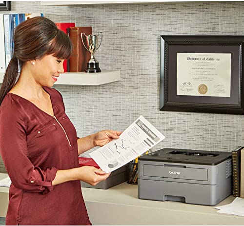 Brother HL-L23 50DW Compact Monochrome Laser Printer, Duplex Two-Sided Printing, Wireless Printing, Durlyfish USB Printer Cable