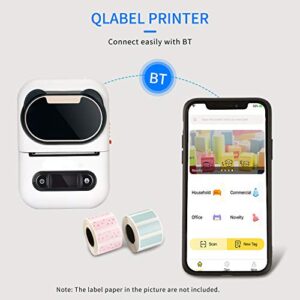 VIBY Portable BT Label Maker Thermal Label Printer with Rechargeable Battery Compatible with iOS Android Smartphone (Color : OneColor)