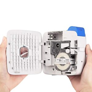 VIBY Label Printer Marker Thermal Transfer Printer Manual Cutting 6-14mm Label Width Support 8 Languages with 3 Rolls Paper (Color : D)