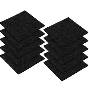 10 pack square compost bin filters spare activated carbon filter sheets for indoor kitchen compost bucket countertop and recycle bin (5 inches)