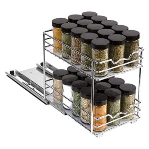 holdn’ storage spice rack organizer for cabinet, heavy duty – pull out spice rack 5 year warranty- spice organization 6-1/2″wx10-3/8 dx8-7/8 h – spice racks for inside cabinets & pantry closet.