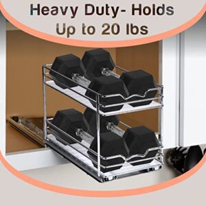 HOLDN’ STORAGE Spice Rack Organizer for Cabinet, Heavy Duty - Pull Out Spice Rack 5 Year Warranty- Spice Organization 6-1/2"Wx10-3/8 Dx8-7/8 H - Spice Racks for Inside Cabinets & Pantry Closet.