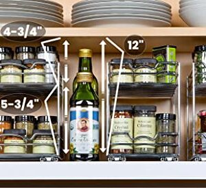 HOLDN’ STORAGE Spice Rack Organizer for Cabinet, Heavy Duty - Pull Out Spice Rack 5 Year Warranty- Spice Organization 6-1/2"Wx10-3/8 Dx8-7/8 H - Spice Racks for Inside Cabinets & Pantry Closet.