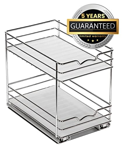 HOLDN’ STORAGE Spice Rack Organizer for Cabinet, Heavy Duty - Pull Out Spice Rack 5 Year Warranty- Spice Organization 6-1/2"Wx10-3/8 Dx8-7/8 H - Spice Racks for Inside Cabinets & Pantry Closet.