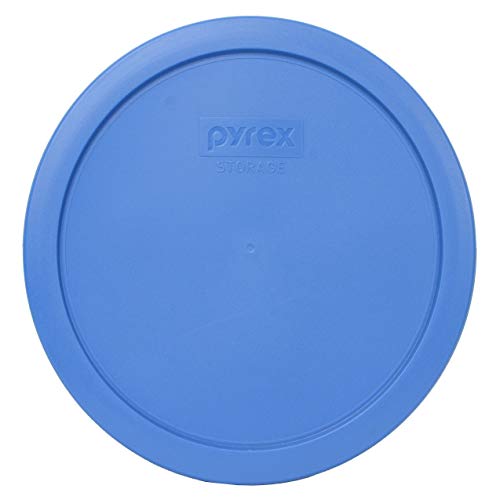 Pyrex (1) 7402-PC Marine Blue & (1) 7201-PC Blue Spruce & (1) 7200-PC Muddy Aqua Round Plastic Food Storage Replacement Lids