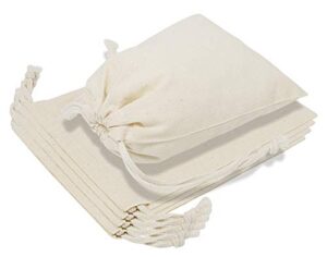 topdesign 10-pack 10” x 12” reusable produce bags, muslin bags with drawstrings for shopping & storage, 100% natural cotton bags, washable, biodegradable, food safe