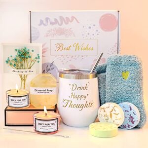 birthday gifts for women self care, relaxing gifts care package for women who have everything, thinking of you birthday box for women, get well gift basket comfort gift spa set for mom friend female