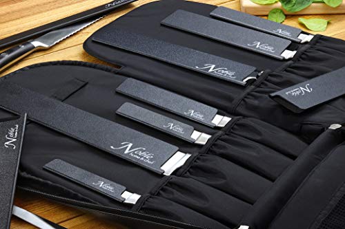 10-Piece Universal Knife Guards are Felt Lined, More Durable, BPA-Free, Gentle on Blades, and Long Lasting. Noble Home & Chef Knives Covers Are Non-Toxic and Abrasion Resistant! (Knives Not Included)