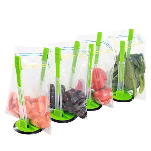 TAO Cicada Baggy Rack-Pack of 2 Hand Free Storage Bags Clip, Plastic bag bracket，No-hands Food Storage Bag Holders