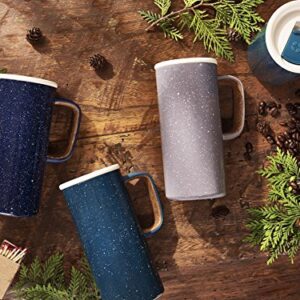 Ello Campy Vacuum Insulated Travel Mug with Leak-Proof Slider Lid and Comfy Carry Handle, Perfect for Coffee or Tea, BPA Free, Avalon Sea, 18oz