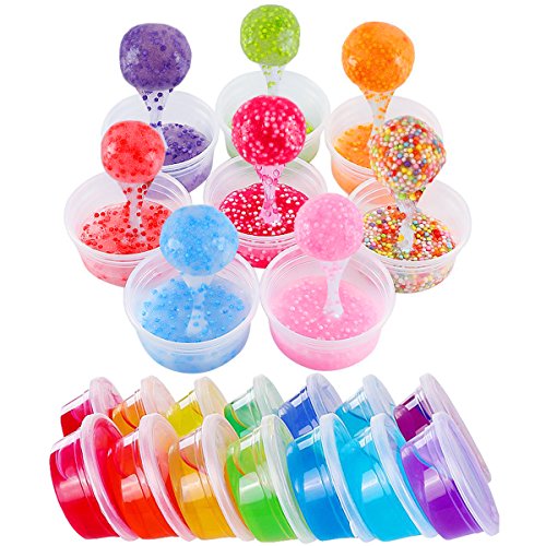 Augshy Small Plastic Containers with Lids for Slime, 50 Pack Foam Ball Storage Containers with Lids (2 oz)