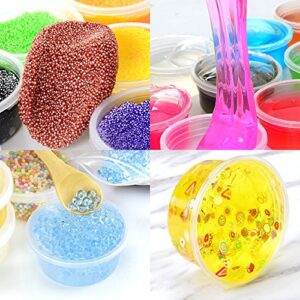 Augshy Small Plastic Containers with Lids for Slime, 50 Pack Foam Ball Storage Containers with Lids (2 oz)