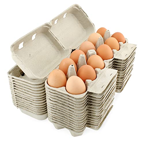 Cornucopia Half Dozen Egg Cartons (30-Pack); Split Apart Style for 6 Egg or 12 Egg Use; Holds 180 Eggs Total