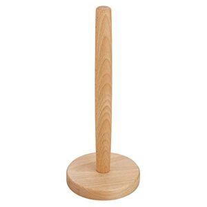 paper towel holder ,dniebw kitchen paper hanger rack bathroom towel roll stand organizer simply standing countertop wooden paper roll holder for cabinet,table (round bottom)