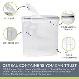 Cereal Container Storage Set - 4 Piece Airtight Food Storage Containers. BPA Free Dispenser Storage Container Set with Free Labels & Pen - by Simple Gourmet…