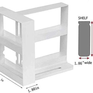 Spice Rack Seasoning Storage Holder, Two 2-Tiered Shelves, Seasoning Spice Jar Rack Rotating Cabinet Shelf Double Kitchen Organizer Swivel Spice Rack For Spice Bottles