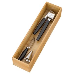 bamboo drawer organizer storage box bathroom living room kitchen (12″3″2.5″)