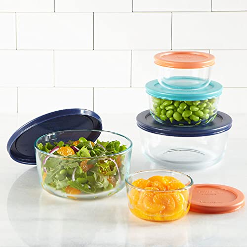 Pyrex Simply Store 10 Piece Set with Colored Lids