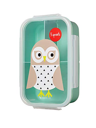 3 Sprouts Lunch Bento Box – Leakproof 3 Compartment Lunchbox Container for Kids , 8.5x5.75x2.5 Inch (Pack of 1)