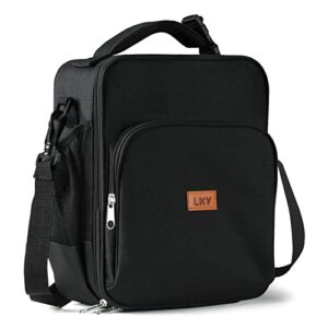 lunch bag for men women, reusable lunch box for office work lunch, leakproof cooler tote bag, freezable lunch bag，black