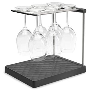 kohler k-8628-chr wine glass drying rack, charcoal
