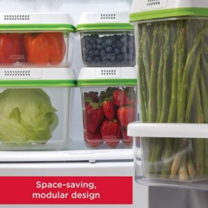 Rubbermaid FreshWorks Saver, Medium Produce Storage Container, 7.2-Cup, Clear