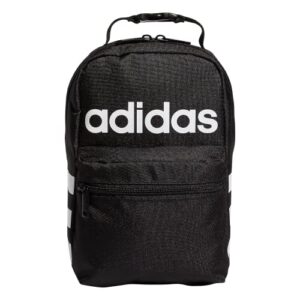 adidas santiago 2 insulated lunch bag, black/white, one size