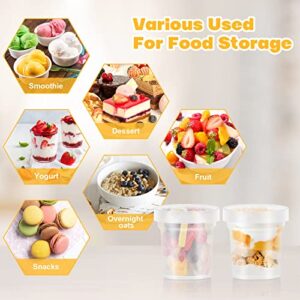 GLCON [16 Oz 5 Pack Twist Cap Food Soup Storage Containers with Lids Reusable Freezer Containers for Food with Screw On Lids, Freezer Container Leak Proof, Airtight BPA Free