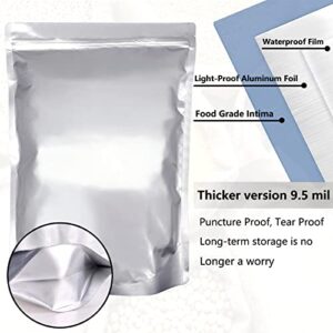 10 PCS 5 Gallon Mylar Bags For Food Storage, Mylar Bags With Oxygen Absorbers - 2500CC×10 PCS (10x PCS of 1), Large Aluminum Mylar Bags - 26"x17"