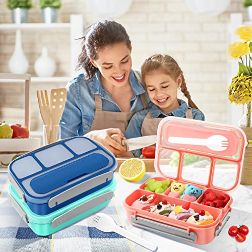 DZHJKIO Bento Box Lunch Box ,Lunch Containers for Adults/Kids/Toddler,1300ML-4 Compartment