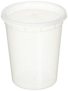 reditainer deli food storage containers with lid, 32-ounce, 24-pack