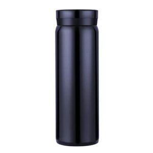 mini thermos cute water bottle – 10 oz tiny insulated vacuum 18/10 stainless steel small flask – leak proof & spill proof & keeps cold and hot for drink, coffee, tea – blue