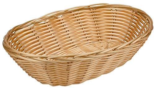 Yesland 16 Pack Plastic Oval Basket, Food Storage Basket & Fruit Basket, 8-3/4 x 6-1/4 x 2-3/4 Inches Basket Bin for Kitchen, Restaurant, Centerpiece Display