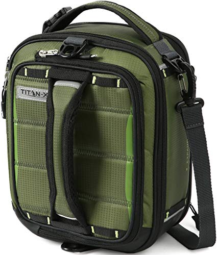 Arctic Zone Titan X Fridge Cold Dual Compartment Expandable Insulated Lunch Pack with 3X 250g High Performance Ice Walls, Olive Green