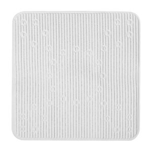 Clorox Cushioned Shower Mat, Non-Slip With Suction Cups, 21 x 21 Inches, White, 285343