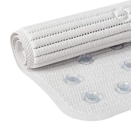 Clorox Cushioned Shower Mat, Non-Slip With Suction Cups, 21 x 21 Inches, White, 285343