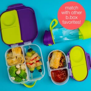 b.box Snackbox for Toddlers, Kids | Mini bento box, Lunch box | Leak Proof, 2 Compartments | BPA free, Dishwasher safe, Freezer safe (Strawberry Shake, 12 fl oz capacity)