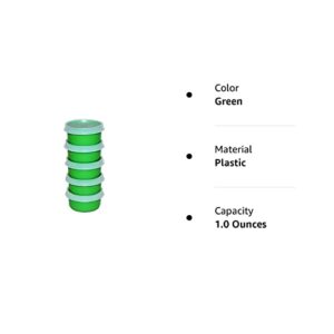 Tupperware Set of 5 Smidgets 1 Ounce Mini Containers Green